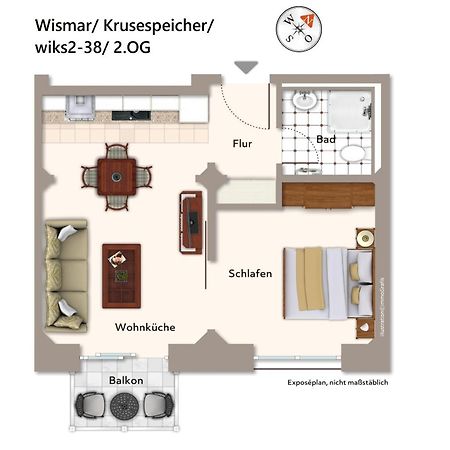Krusespeicher Krusespeicher 2-38 Wismar Exterior photo